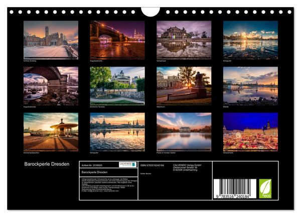 Produktbild: Barockperle Dresden (Wandkalender 2026 DIN A4 quer), CALVENDO Monatskalender