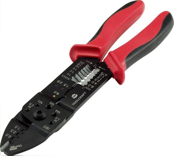 Produktbild: TOOLCRAFT PLC-4131 TO-6680946 Crimp- und Abisolierzange 1.5 bis 6mm&sup2;