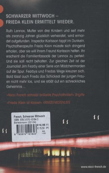 Produktbild: Schwarzer Mittwoch / Frieda Klein Bd.3