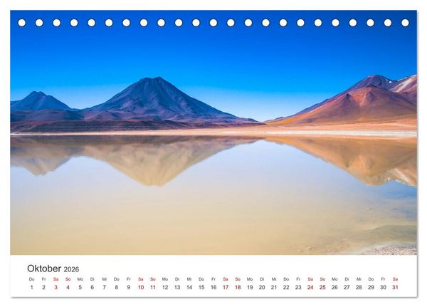 Produktbild: Chile - Das langgestreckte Land. (Tischkalender 2026 DIN A5 quer), CALVENDO Monatskalender