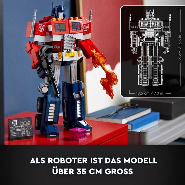 Produktbild: LEGO Icons 10302 Optimus Prime, Transformers 2-in-1 Set, LKW und Roboter