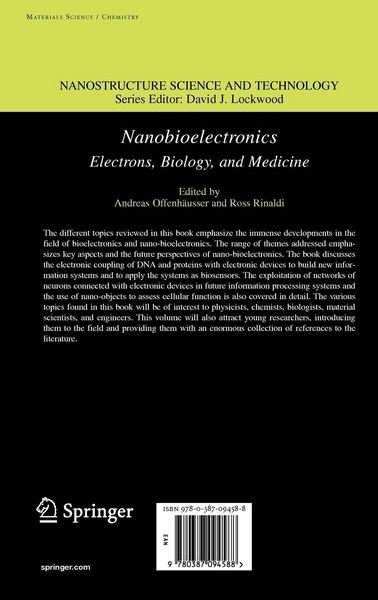 Produktbild: Nanobioelectronics - for Electronics, Biology, and Medicine