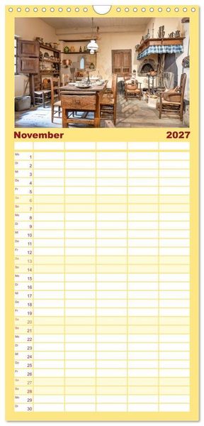 Produktbild: Familienplaner 2027 - Cevennen - Sch&ouml;ne alte Welt mit 5 Spalten (Wandkalender, 21 x 45 cm) CALVENDO