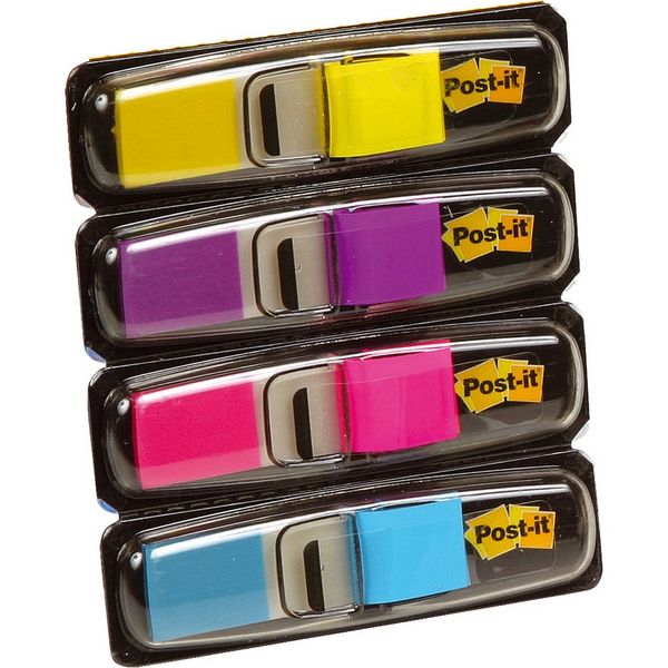 Produktbild: Post-it Haftstreifen Index mini 4 Farben 11,9x43,2mm 4x35 Blatt Blister