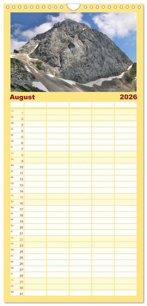 Produktbild: Familienplaner 2026 - Slowenien - Triglav Nationalpark mit 5 Spalten (Wandkalender, 21 x 45 cm) CALVENDO