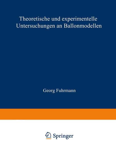 Produktbild: Theoretische und experimentelle Untersuchungen an Ballonmodellen