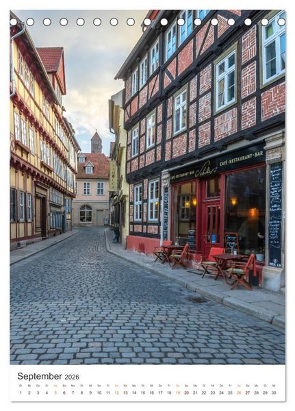 Produktbild: Altstadt Quedlinburg (Tischkalender 2026 DIN A5 hoch), CALVENDO Monatskalender