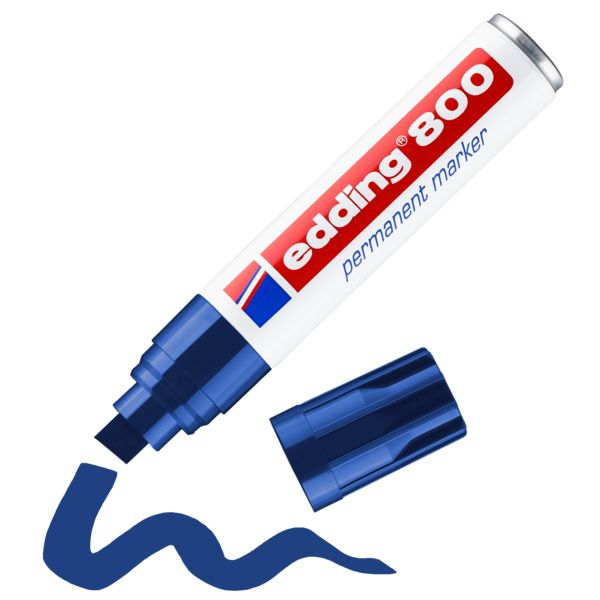 Produktbild: Edding 800 4-800-1-1003 Permanentmarker Blau wasserfest: Ja