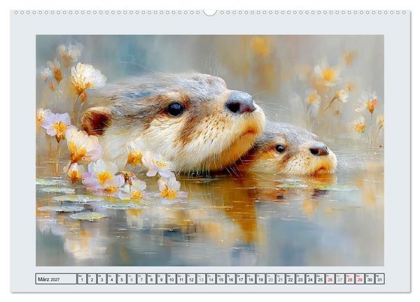 Produktbild: Otter. Verspielte Abenteurer am Wasser (hochwertiger Premium Wandkalender 2027 DIN A2 quer), Kunstdruck in Hochglanz