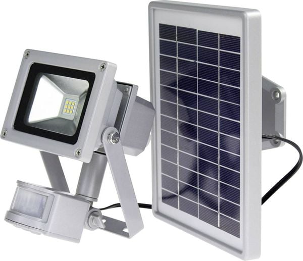 AS Schwabe 46978 Solar-Spot mit Bewegungsmelder 10W Neutralweiß Grau