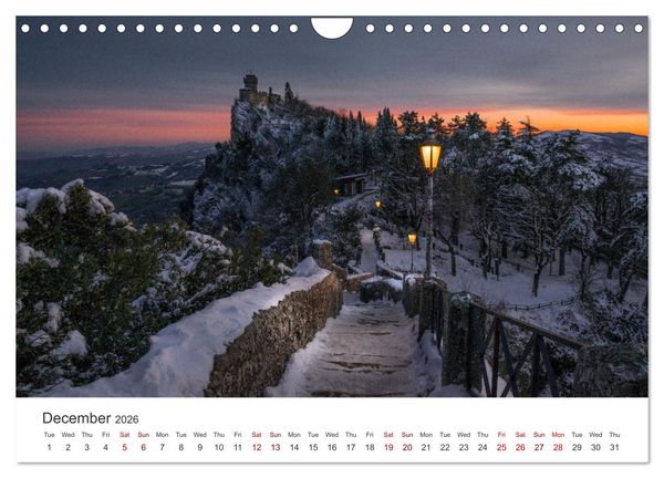 Produktbild: San Marino The oldest Republic in the world (Wall Calendar 2026 DIN A4 landscape), CALVENDO 12 Month Wall Calendar