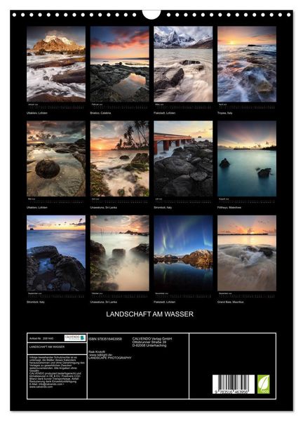 Produktbild: LANDSCHAFT AM WASSER (Wandkalender 2026 DIN A3 hoch), CALVENDO Monatskalender