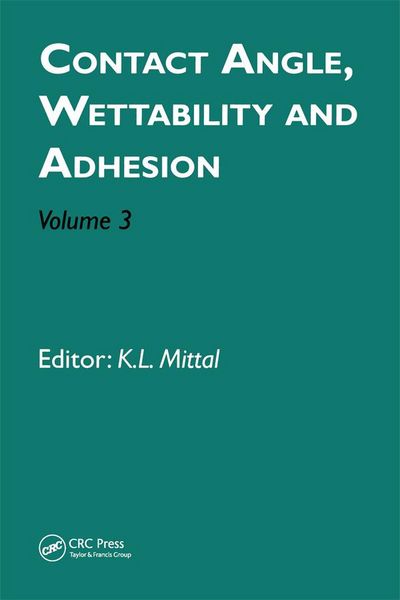Produktbild: Contact Angle, Wettability and Adhesion, Volume 3