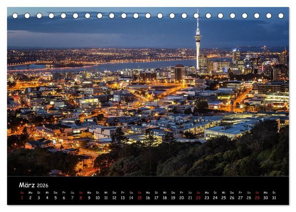 Produktbild: Leuchtende St&auml;dte (Tischkalender 2026 DIN A5 quer), CALVENDO Monatskalender