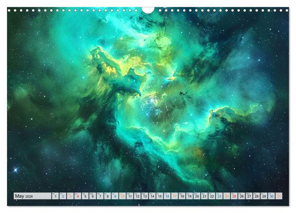 Produktbild: Dazzling Nebulae (Wall Calendar 2026 DIN A3 landscape), CALVENDO 12 Month Wall Calendar