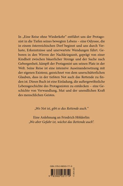 Produktbild: Eine Reise ohne Wiederkehr