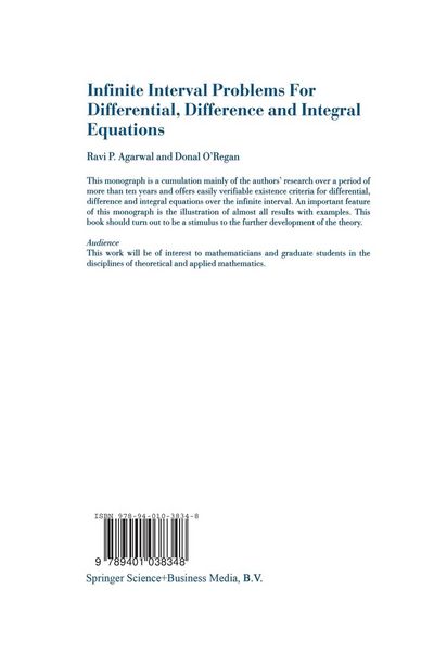 Produktbild: Infinite Interval Problems for Differential, Difference and Integral Equations