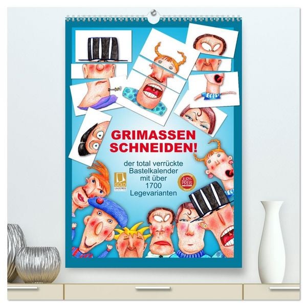Produktbild: GRIMASSEN SCHNEIDEN! (hochwertiger Premium Wandkalender 2026 DIN A2 hoch), Kunstdruck in Hochglanz