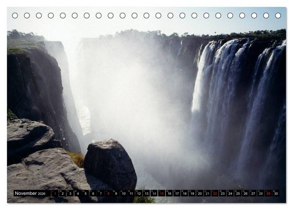 Produktbild: Victoria Wasserf&auml;lle, Mosi-oa-Tunya der "Donnernde Rauch" (Tischkalender 2026 DIN A5 quer), CALVENDO Monatskalender