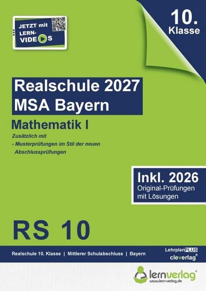 Produktbild: Original-Pr&uuml;fungen Realschule Bayern 2027 Mathematik I