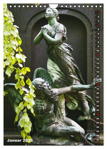 Produktbild: Friedhofsengel in Berlin (Wandkalender 2026 DIN A4 hoch), CALVENDO Monatskalender