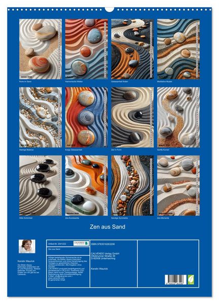 Produktbild: Zen aus Sand (Wandkalender 2026 DIN A2 hoch), CALVENDO Monatskalender