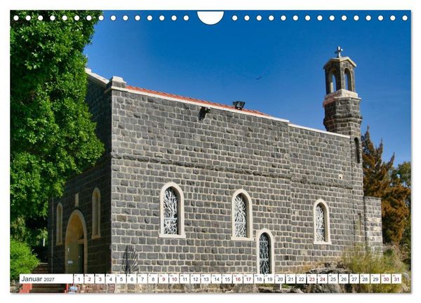 Produktbild: Biblische Orte in Israel mit Bibelstellen (Wandkalender 2027 DIN A4 quer), CALVENDO Monatskalender