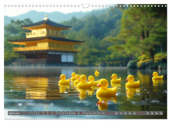 Produktbild: Gummienten auf Weltreise (Wandkalender 2026 DIN A3 quer), CALVENDO Monatskalender