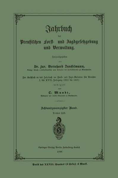 Produktbild: Jahrbuch der Preu&szlig;ischen Forst- und Jagdgesetzgebung und Verwaltung
