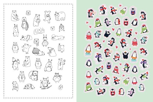 Produktbild: Stickerbuch Lustige Tiere I Über 1000 Sticker