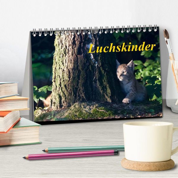 Produktbild: Luchskinder (Tischkalender 2026 DIN A5 quer), CALVENDO Monatskalender