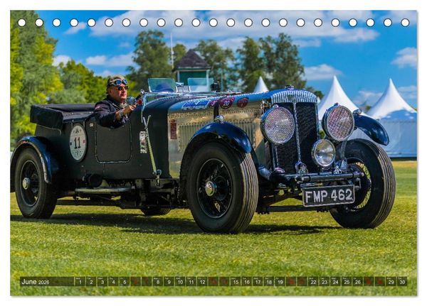 Produktbild: historical racing cars on the track (Desk Calendar 2026 DIN A5 landscape), CALVENDO 12 Month DeskCalendar