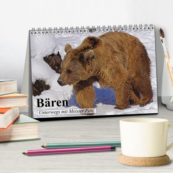 Produktbild: B&auml;ren. Unterwegs mit Meister Petz (Tischkalender 2026 DIN A5 quer), CALVENDO Monatskalender