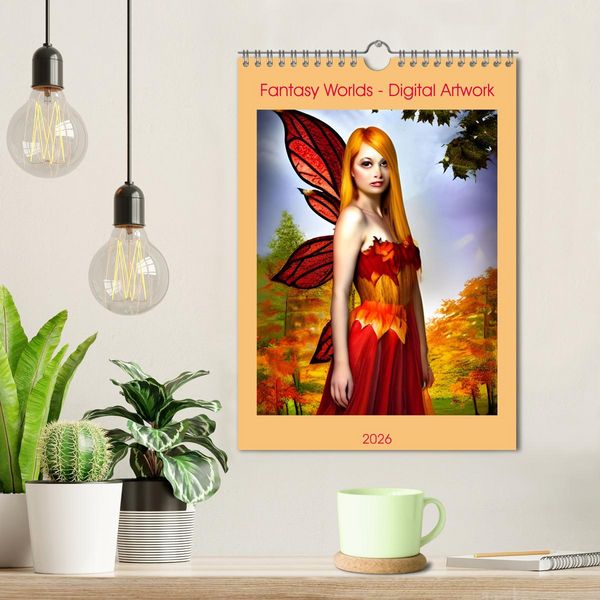 Produktbild: Fantasy Worlds - Digital Artwork (Wall Calendar 2026 DIN A4 portrait), CALVENDO 12 Month Wall Calendar