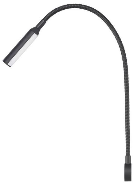 Produktbild: Sygonix Leselampe SY-7043944 12 V/DC, 24 V/DC (L x B x H) 577 x 35 x 20 mm Biegsamer Hals, Taster, Schwenkbar