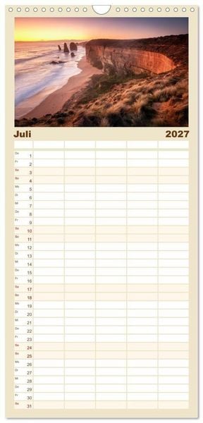 Produktbild: Familienplaner 2027 - Land. Licht. Meer. mit 5 Spalten (Wandkalender, 21 x 45 cm) CALVENDO