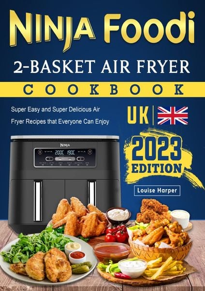 Produktbild: Ninja Foodi 2-Basket Air Fryer Cookbook UK 2023