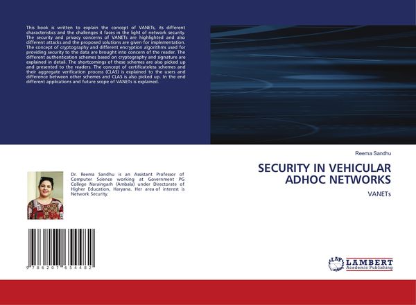 Produktbild: SECURITY IN VEHICULAR ADHOC NETWORKS