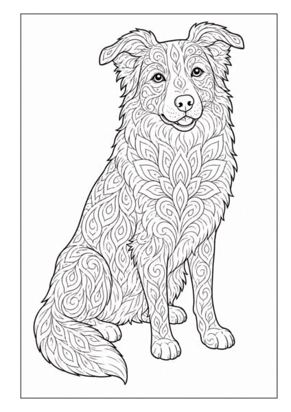Produktbild: Mandala Malbuch Hunde f&uuml;r Kinder ab 8 Jahren mit 50 sch&ouml;nen Ausmalbildern