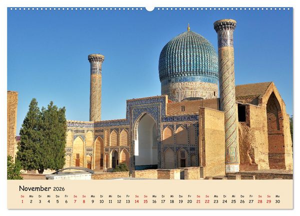 Produktbild: Usbekistan, Perlen der Seidenstra&szlig;e (Wandkalender 2026 DIN A2 quer), CALVENDO Monatskalender