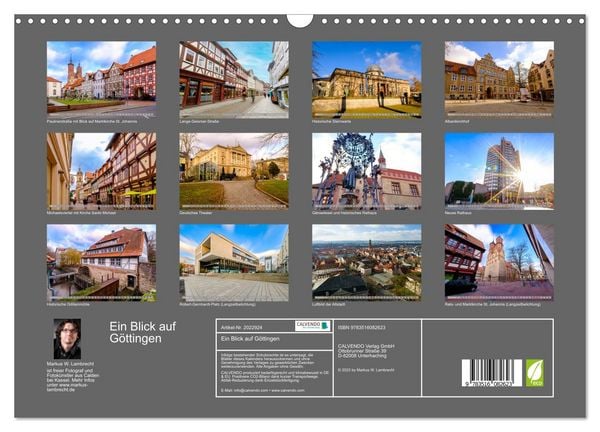 Produktbild: Ein Blick auf G&ouml;ttingen (Wandkalender 2026 DIN A3 quer), CALVENDO Monatskalender