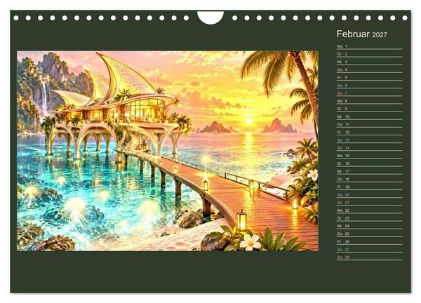 Produktbild: M&auml;rchenh&auml;user von morgen (Wandkalender 2027 DIN A4 quer), CALVENDO Monatskalender