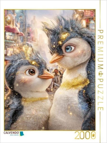 CALVENDO Puzzle Drollige Pinguine | 2000 Teile Lege-Größe 90x67cm Foto-Puzzle für glückliche Stunden