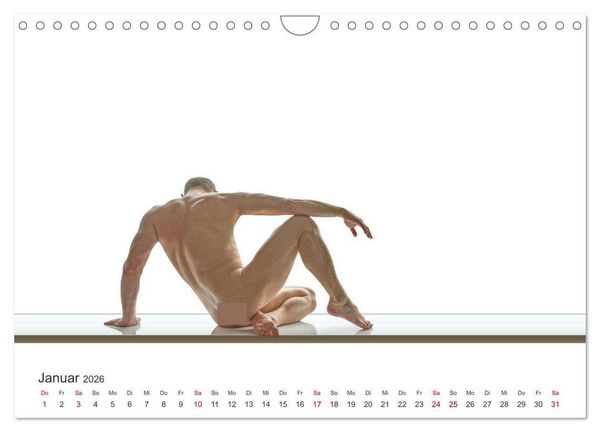 Produktbild: Form und Sinnlichkeit - minimalistische M&auml;nnerakte (Wandkalender 2026 DIN A4 quer), CALVENDO Monatskalender