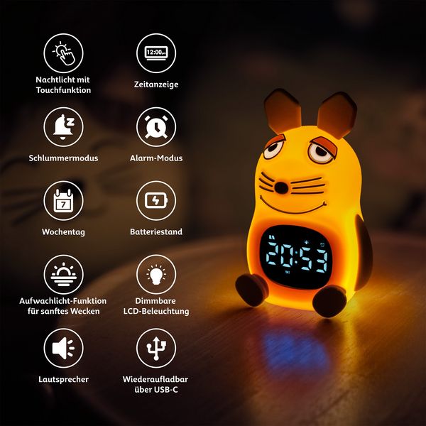 Produktbild: Bresser 10564 - DieMaus Lichtwecker f&uuml;r Kinder, Maus