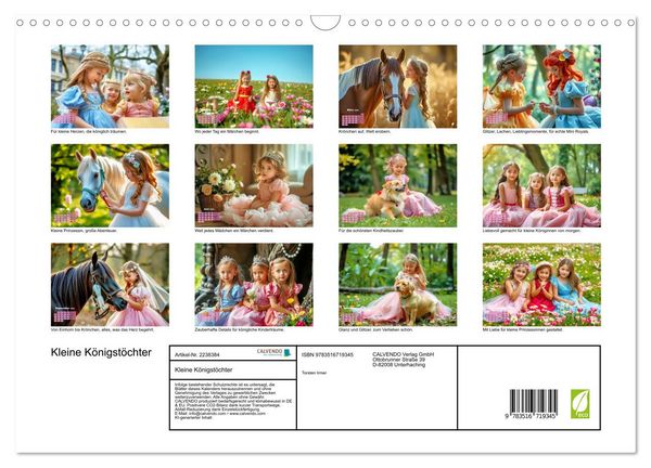 Produktbild: Kleine K&ouml;nigst&ouml;chter (Wandkalender 2026 DIN A3 quer), CALVENDO Monatskalender