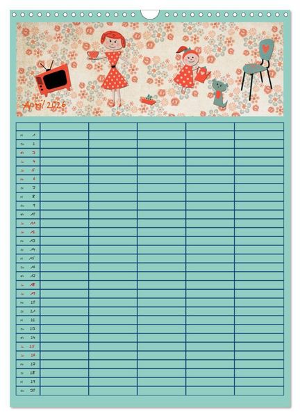 Produktbild: Unser buntes Familienleben (Wandkalender 2026 DIN A3 hoch), CALVENDO Monatskalender