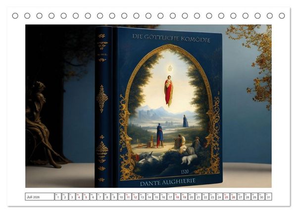 Produktbild: Coversch&auml;tze der Weltliteratur (Tischkalender 2026 DIN A5 quer), CALVENDO Monatskalender
