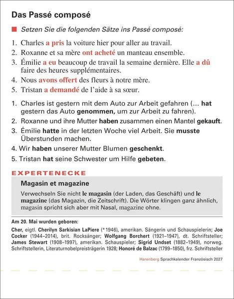 Produktbild: Franz&ouml;sisch Sprachkalender 2027 - Franz&ouml;sisch lernen leicht gemacht - Tagesabrei&szlig;kalender