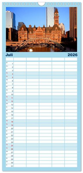 Produktbild: Familienplaner 2026 - Provinzhauptstadt Toronto mit 5 Spalten (Wandkalender, 21 x 45 cm) CALVENDO